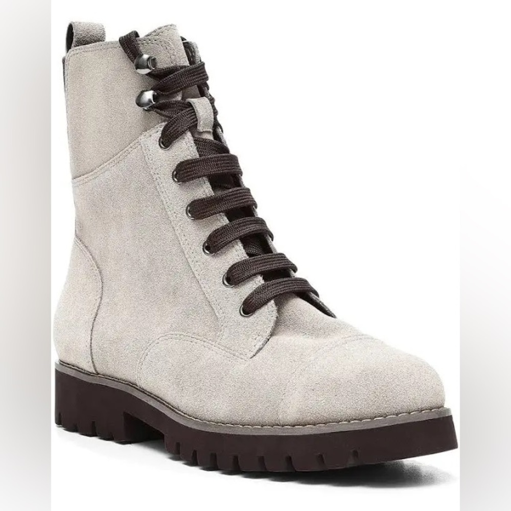 Donald Pliner EASE Suede Light Taupe Bootie/Combat Boot